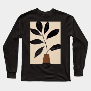 Minimalistic Plant in Pot Long Sleeve T-Shirt